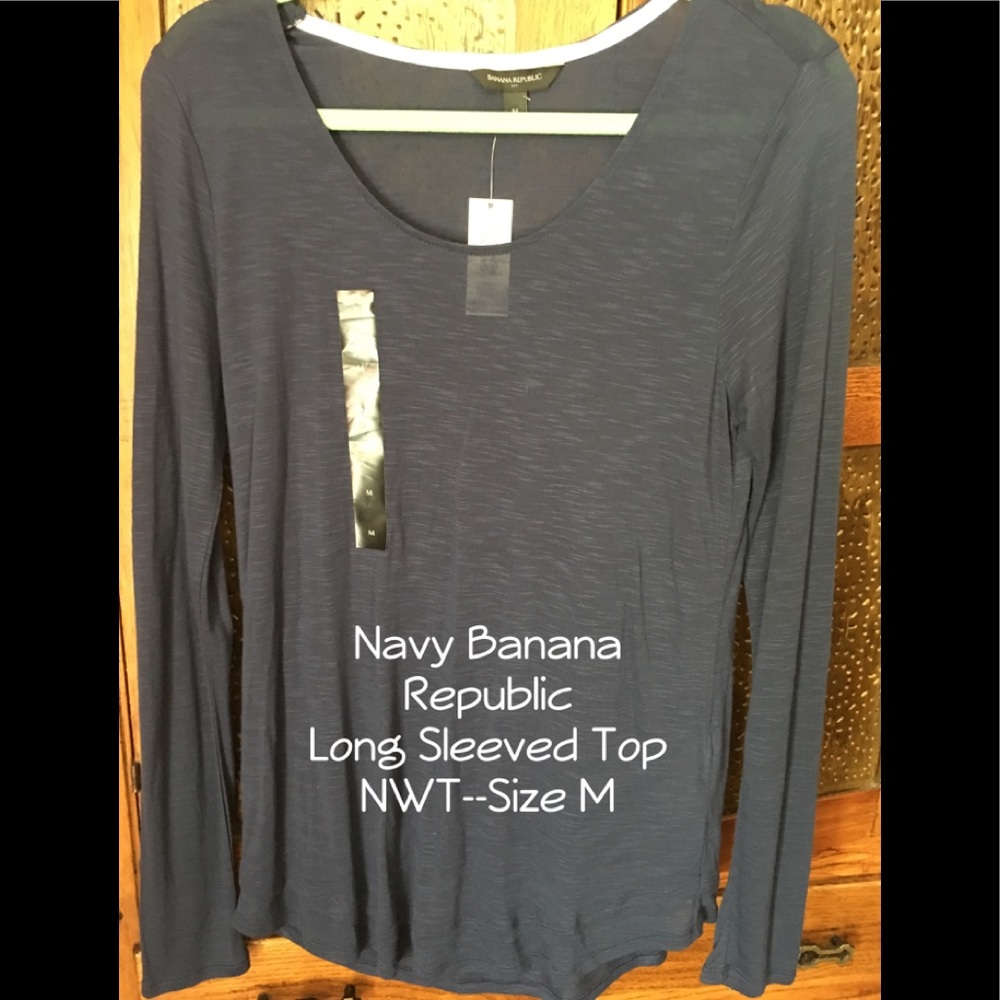 Navy Banana Republic Long Sleeved Tunic